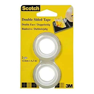 Scotch Lot de 2 rouleaux de ruban adhésif double face 12 mm x 6,3 m (Import Allemagne)