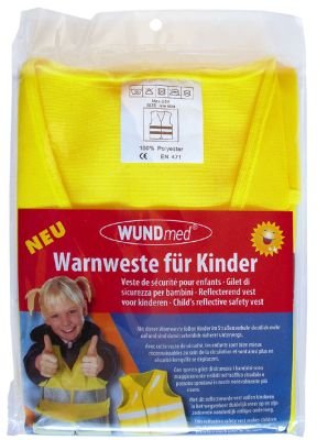 Preisvergleich Produktbild 240381 Warnweste für Kinder, Kindergröße, Kinderwarnweste, gelb