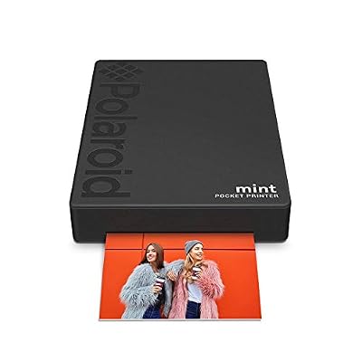 Polaroid Mint Imprimante avec technologie Zink Zero Printer Ink et Bluetooth intégré pour appareils Android et iOS - Noir