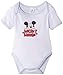 Disney Baby Boys 0-24m Mickey Mouse Short Sleeve Romper, Blue (Optic White/Pastel Blue), 23 Months