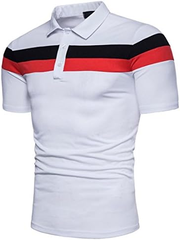 Mens T Shirts,Mens Shirts Short Sleeve,Mens Shirts Casual,Mens Tops,Men Shirt New Look,Moonuy Men Casual Button Stripe V Neck Plus Size Fashion Handsome T Shirt Top Blouse (XL, White)