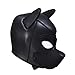 Produktbild Sexy Cosplay Rollenspiel Hund Volle Kopfmaske Gepolsterte Rubber Puppy Maske weich - MEIbax (Schwarz)