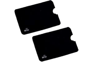 WOO LANDO 2 sztuki etui ochronne na karty kredytowe i NFC na karty kredytowe, dowód osobisty, karty bankowe, 100% etui na karty kredytowe, blokada RFID, zapobiega nieautoryzowanemu odczytowi danych i