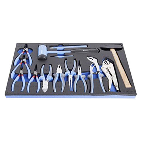 UniorU621391 Bi Pliers and Hammer in SOS Tool Tray, Set of 14