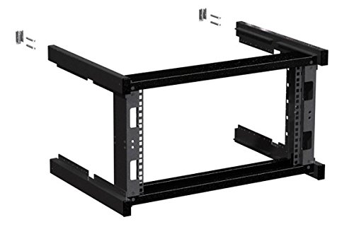 6HE offener 482.6mm (19") Wandverteiler - 400mm Tiefe - Schwarz - 482.6mm (19 Zoll) Wandschrank - Serverschrank - Wand Rack
