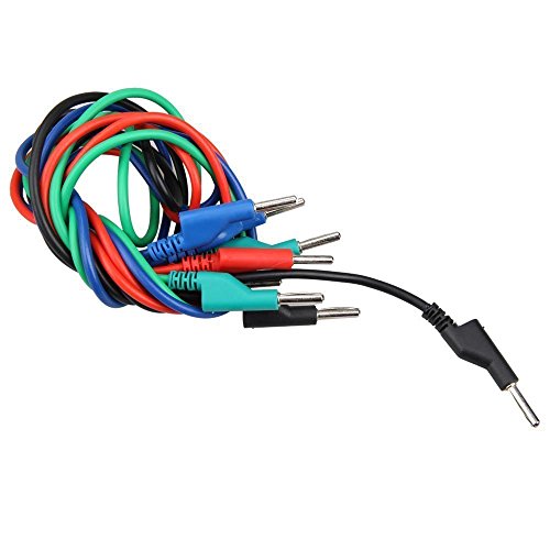 Messkabel – TOOGOO(R)4pcs Doppel 4mm Bananenstecker maennliches Buchse Silikon Messkabel M / M 1M - 2