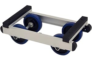 LIFT MATE Aluminium Dolly Trolley with Rubber Wheels, Heavy Duty Furniture Dolly, Piano Moving Dolly, Capacity 550kg