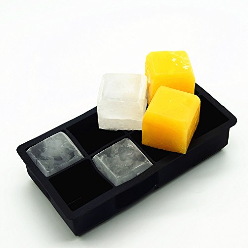 SilikonProfi Große XXL eiswürfelform Silikon mit Deckel – 8 Fach Rieseneiswürfel 5 cm xxl eiswürfel um Ihre Getränke stundenlang zu kühlen – Silikon Eiswürfelbehälter mit deckel bpa frei auch für babybrei wiederverwendbar , 8 coole Jumbo Groß eiswürfelbereiter mit Deckel - 9