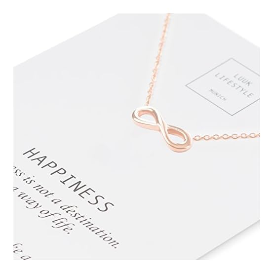 LUUK LIFESTYLE Collares de acero inoxidable con diferentes colgantes y tarjeta HAPPINESS, amuletos de la suerte, amistad… - Imagen 3