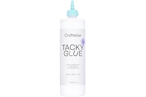 Craftelier - Colla Tacky | Liquido Multiuso per Scrapbooking e Progetti Artigianali | Non Tossico | Trasparente, Flessibile e Resistente all'Essiccazione | Quantità 500 ml