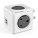 Tukzer PREMIUM WALL ADAPTER 4 WAY + 2 USB PORTS, SPIKE GUARD / SURGE PROTECTOR [WHITE-GREY] RS.999.00