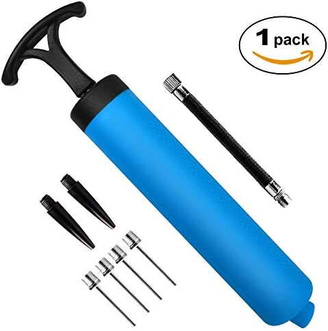Ball Pump for Basketball, Soccer, Volleyball, Rugby, Water Polo ball & Other Inflatables Air Pump, Needles and Nozzles Included