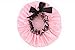 Moolecole Fashion Women's Bow-knot Waterproof Double Layer Shower Cap Big Polka Dots Printed Elastic Band Bathing Cap Spa Shower Hat Pink