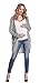 Happy Mama Women's Maternity Chunky Knit Cardigan Coat Warm Wrap. 323p (Grey, ONE SIZE UK 10/12/14)
