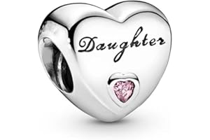 KFRS New Women's S925 Sterling Silver Heart Charms For Bracelets Gift For the Family and Friends