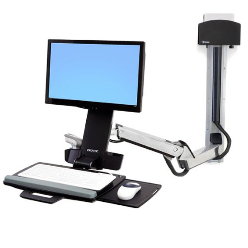 ERGOTRON StyleView Sit-Stand Combo System mit Ablageflaeche Wandmontage LCD bis 61cm 24Zoll bis 13,2kg.mit CPU Halter klein - 5
