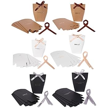 Boîtes De Faveur En Papier Avec Ruban Coffret Cadeau Vide Avec Couvercle Boite Cadeau En Forme De Coeur Coffret 3 Spécifications Saint Valentin, Vacances De Noël, Mariage (Couleur Aléatoire