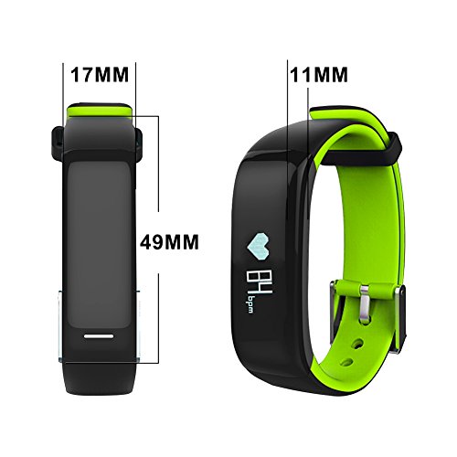 Jcotton Bluetooth Smart Watch IP67 Wasserdichte Smart Armband Herzfrequenz-Monitor Sport Wristband Fitness Tracker Multi-Sport-Modus Gesundheit Monitor Pedometer Anruf Nachricht Erinnerung für IOS Android Phone - 2