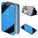 Produktbild Wawer Handyhülle für Huawei Mate 20 Lite Luxus Spiegel Überzug Schlaf Wake Up Flip Leder Standplatz Fall für Huawei Mate 20Lite 6.3 inch (Blau)