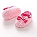 DDLBiz Baby Newborn Infant Girls Pink Crochet Knit Socks Crib Casual Prewalker Shoes