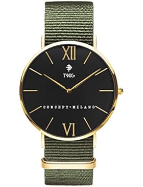 Armbanduhr TWIG Haring Gold/Schwarz Military Jahrgang Klassisch
