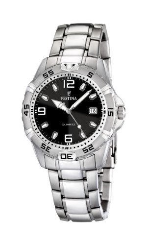 Festina Herren-Armbanduhr XL Klassik Analog Quarz Edelstahl F16636/4 Festina Herren-Armbanduhr XL Klassik Analog Quarz Edelstahl F16636/4