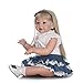 Produktbild AILEYOU Babys wiedergeborene Puppe Neugeborenen Spielzeug handgemachte Lange Haare Mädchen sehen echte weiche Silikon Kinder lebensechte realistische, 70cm