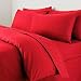 Produktbild Roy Textile Ltd Unifarbener Bettdeckenbezug mit passenden Kissenbezügen, Schlafzimmer-Bettwäsche-Set, Rot