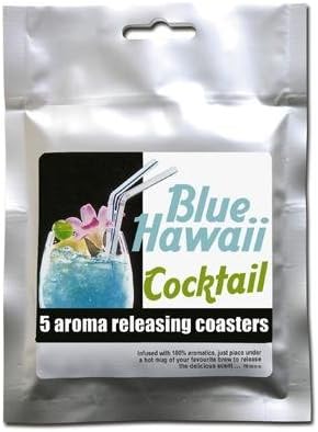 Blue Hawaiin Cocktail - Scented Aroma Releasing Drink Mat/Coasters (Pack of 5)