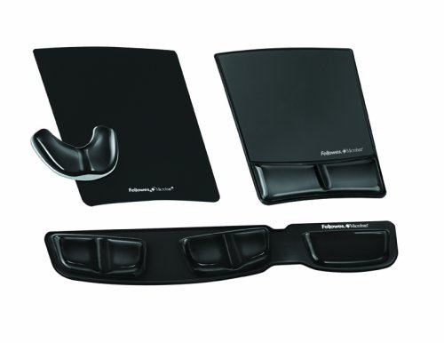 Fellowes Health-V Crystals Gel Tastatur-Handgelenkauflage schwarz - 3