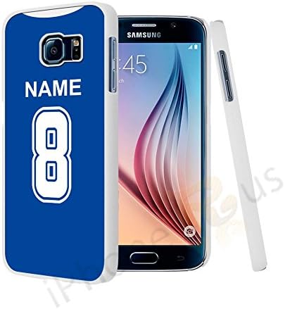 Chelsea Colours Personalised Football Shirt, Any Name, Any Number Snap-on Hard Back Case Cover for Samsung Galaxy S6 By iPhone R Us®