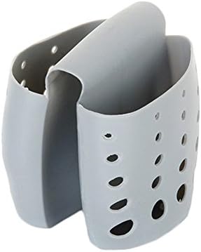 G-King Sponge Sink Holder, Hanging Silicone Kitchen Gadget Storage Organizer, Baskets Drain Bag (Grey)