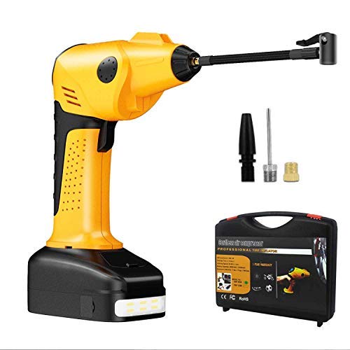 Directtyteam Compresor Inflador Eléctrico, Portátil Bomba de Aire,Digital LCD Compresor Aire Coche,Recargable 12V/150PSI Presión Inflador de Neumáticos para Coche/Pelota/Bici/Motocicleta