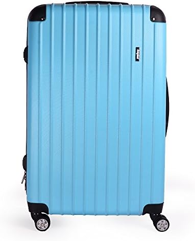 EFORINK Hard shell Lightweight Travel Luggage Suitcase 4 Wheel Spinner Trolley Bag ( 28", Blue )