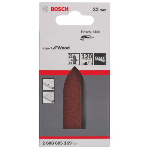 Bosch Schleifblatt C430 Expert for Wood+Paint 32mm Korn 120, 5 Stk. - 2