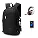 Produktbild Laptop Backpack Rucksack Anti-Diebstahl Outdoor Wasserdichter Rucksack Herren Damen Student für Schule Reisen Wandern Schule (Schwarz1)