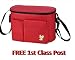 Stroller Baby Nappy Changing Bag Set Buggy Diaper Bag Multifunctional Mummy Handbag Shoulder Bag Mat MarkUK® (Red)