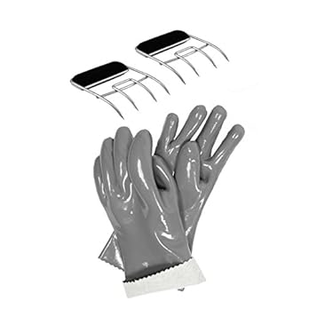 Steven Raichlen Isolierte Gummihandschuhe Und Fleischkrallen Grau 549 X 1621 X 3959 Cm Sr8153