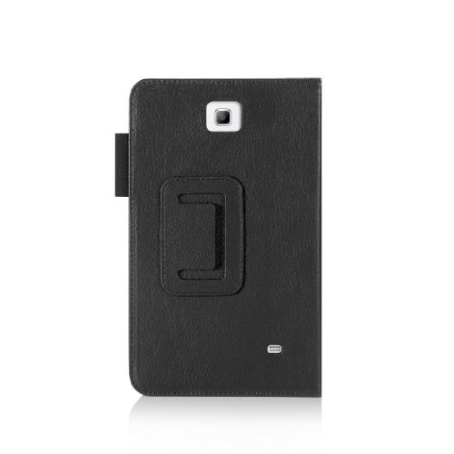 Invero® Premium Hülle Ledertasche umfasst Ständer Feature, Displayschutzfolie und Eingabestift Kugelschreiber für Samsung Galaxy Tab 4 7,0 Zoll SM T230 T231 (Schwarz / Black) - 3