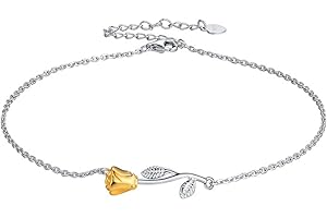 Silvora Tobillera Mujer Pulsera de Tobillo Plata de Ley 925 Cadena Fina Ajustable de Pie Pulseras Tobillera de Verano para Playa Piscina Playa Calle Vacación