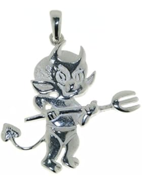 Derby Anhänger Teufelchen - kleiner Teufel echt Silber Sterling-Silber 925 - 23243