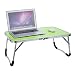 Produktbild GOTOTOP Klappbar Koffertisch Klein Laptoptisch fürs Bett Tragbares Stehtisch Betttisch aus Aluminium für Reise Camping Büro Studien (Grün)