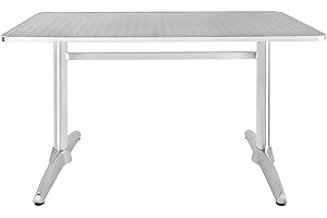 Bolero Double Pedestal Table Rectangular 720X1200X600mm Stainless Steel Grey