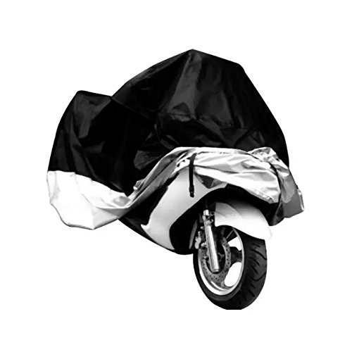 Preisvergleich Produktbild Goliton® Motorrad Elektrofahrrad Motorradabdeckung wasserdichte staubdichte UV-beständig Abdeckung Abdeckplane Faltgarage Deckel Moped-Roller-Deckel Größe L 220*95*110CM - Schwarz