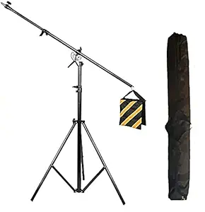 HIFFIN Maximizer Pro 13.2ft/400cm Two Way Adjustable Photo Studio Light Stand with 6.2ft/190cm Boom Arm and Sandbag, Aluminum Alloy Rotable Tripod for Studio Outdoor Photography Portrait Video