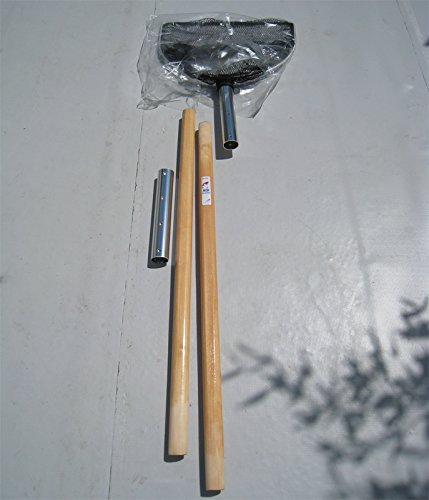 Koi-Kescher mit Holzstiel, Länge 210 cm eckig