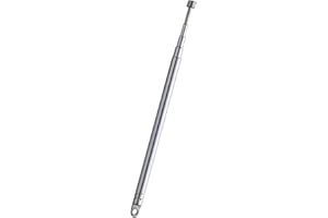 uxcell Am FM Radio Antena Reemplazo Universal Conector Telescópico 5 Secciones 355mm 13.99 Pulgadas Acero Inoxidable para Equipos Audio Video