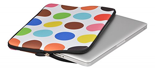MySleeveDesign Laptoptasche Notebooktasche Sleeve für 10,2 Zoll / 11,6 – 12,1 Zoll / 13,3 Zoll / 14 Zoll / 15,6 Zoll / 17,3 Zoll – Neopren Schutzhülle mit VERSCH. DESIGNS – Colored Points [15] - 3