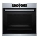 Bosch Serie 8 HBG672BS2 four Four électrique 71 L 4800 W Acier inoxydable A+ - Fours (Moyenne, Four électrique, 71 L, 4800 W, 300 °C, A pyrolyse)