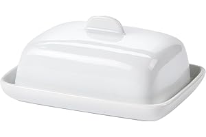 DIFUZED Maselniczka z ceramiki, mała na jedną porcję, okrągła lub kwadratowa, z pokrywką kwadratową